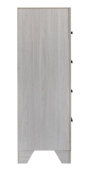 English Elm Plano Five Drawer Chest with Metal Hardware Wood Grain Laminate Modern Bedroom Storage Beige B078P498697