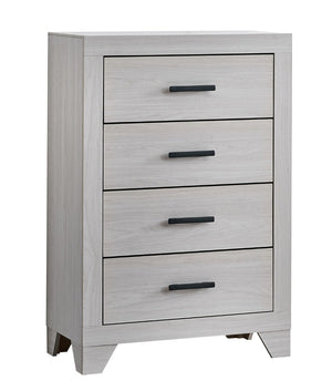 English Elm Plano Five Drawer Chest with Metal Hardware Wood Grain Laminate Modern Bedroom Storage Beige B078P498697