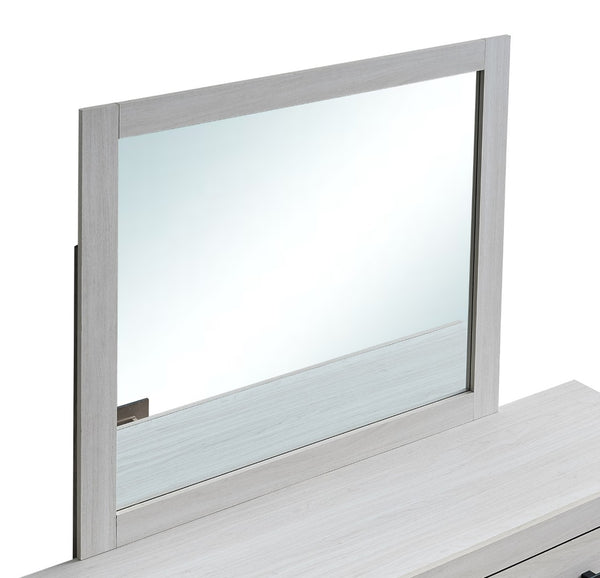 English Elm Plano Wood Grain Framed Wall Mirror with Low Distortion Glass for Bedroom Decor Beige B078P498699