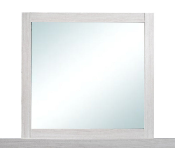 English Elm Plano Wood Grain Framed Wall Mirror with Low Distortion Glass for Bedroom Decor Beige B078P498699