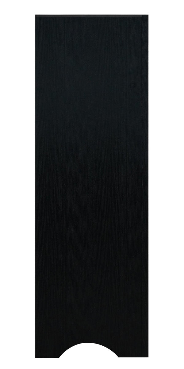 English Elm Rustica Five Drawer Tall Chest Matte Black Finish Modern Bedroom Storage Cabinet B078P498704