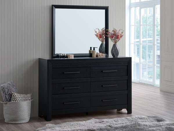 English Elm Rustica Six Drawer Matte Black Dresser with Dovetail Joinery for Modern Bedrooms B078P498705