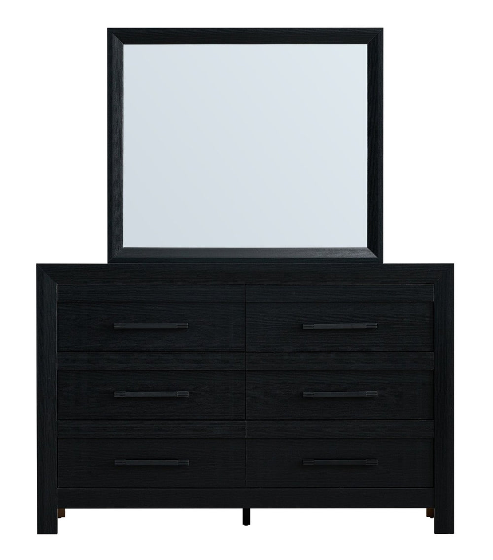 English Elm Rustica Six Drawer Matte Black Dresser with Dovetail Joinery for Modern Bedrooms B078P498705