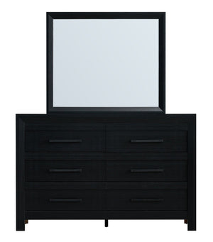 English Elm Rustica Six Drawer Matte Black Dresser with Dovetail Joinery for Modern Bedrooms B078P498705