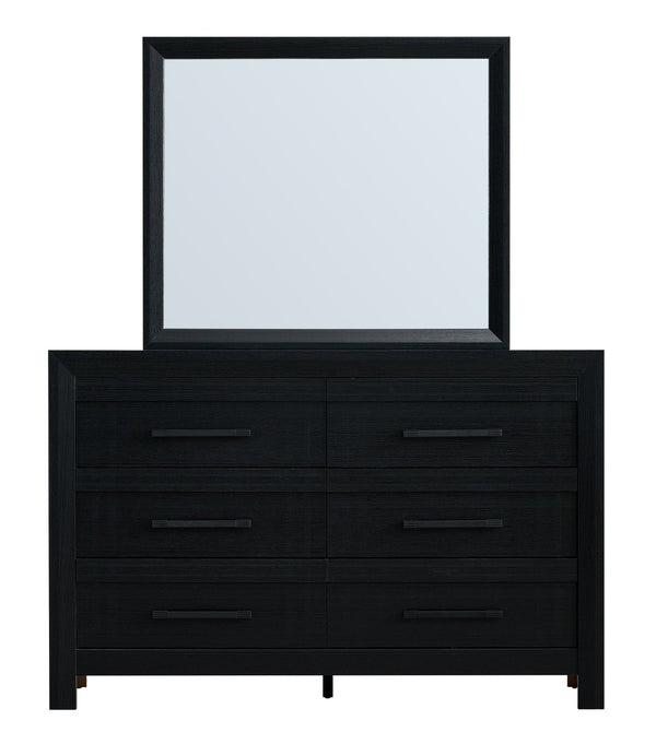 English Elm Rustica Six Drawer Matte Black Dresser with Dovetail Joinery for Modern Bedrooms B078P498705