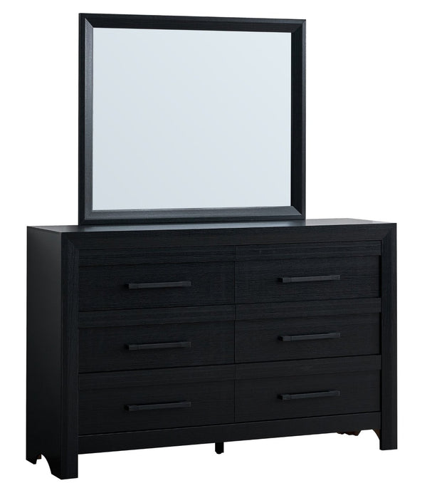 English Elm Rustica Six Drawer Matte Black Dresser with Dovetail Joinery for Modern Bedrooms B078P498705
