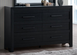 English Elm Rustica Six Drawer Matte Black Dresser with Dovetail Joinery for Modern Bedrooms B078P498705