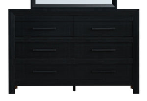 English Elm Rustica Six Drawer Matte Black Dresser with Dovetail Joinery for Modern Bedrooms B078P498705