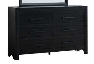 English Elm Rustica Six Drawer Matte Black Dresser with Dovetail Joinery for Modern Bedrooms B078P498705
