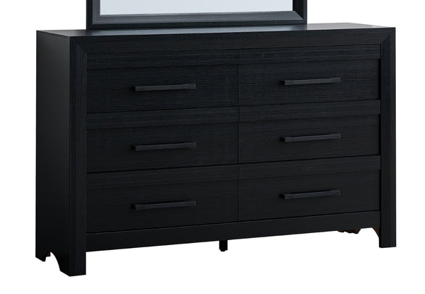 English Elm Rustica Six Drawer Matte Black Dresser with Dovetail Joinery for Modern Bedrooms B078P498705