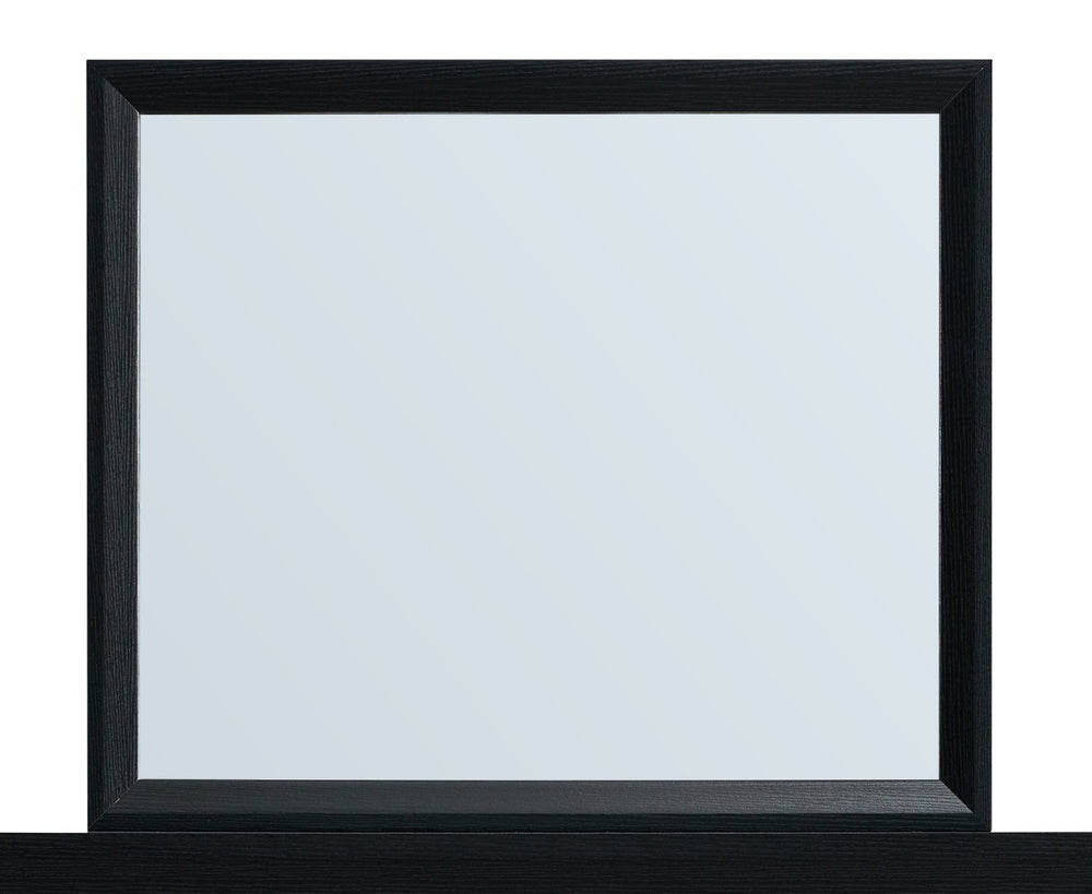 English Elm Rustica Rectangular Wall Mirror with Matte Black Wood Frame for Bedroom Dresser Display B078P498706