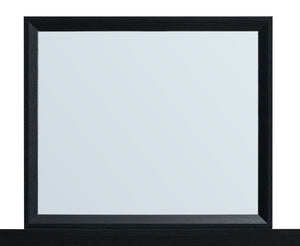 English Elm Rustica Rectangular Wall Mirror with Matte Black Wood Frame for Bedroom Dresser Display B078P498706