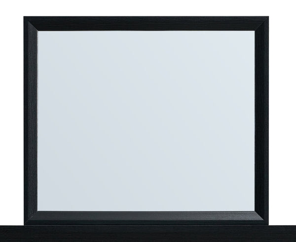 English Elm Rustica Rectangular Wall Mirror with Matte Black Wood Frame for Bedroom Dresser Display B078P498706