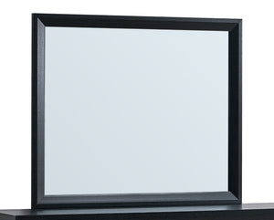 English Elm Rustica Rectangular Wall Mirror with Matte Black Wood Frame for Bedroom Dresser Display B078P498706