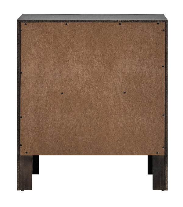 English Elm Rustica Two Drawer Nightstand Matte Laminate Dovetail Storage Modern Bedside Cabinet Black B078P498707