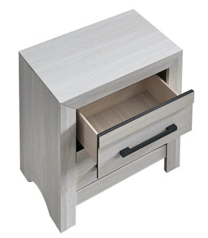 English Elm Rustica Two Drawer Nightstand Matte Laminate Dovetail Storage Modern Bedside Cabinet Beige B078P498708