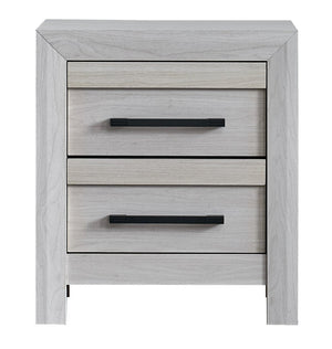 English Elm Rustica Two Drawer Nightstand Matte Laminate Dovetail Storage Modern Bedside Cabinet Beige B078P498708