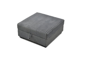 English Elm Teddy Fabric Storage Ottoman Large Square Lift Top Footrest for Living Room Gray B078P511686