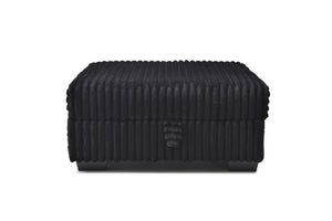 English Elm Teddy Fabric Storage Ottoman Large Square Lift Top Footrest for Living Room Black B078P511694