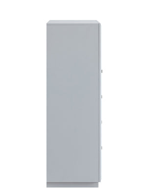 English Elm Mars Five Drawer Chest with Chrome Lucite Hardware and White Lacquer Glam Bedroom Finish B078P532714