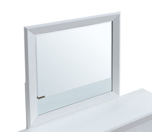 English Elm Mars White Framed Bedroom Wall Mirror with Low Distortion Glass for Clean Modern Decor B078P532716
