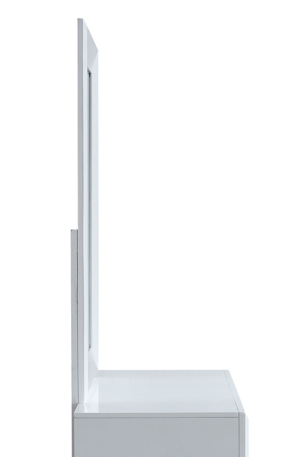 English Elm Mars White Framed Bedroom Wall Mirror with Low Distortion Glass for Clean Modern Decor B078P532716
