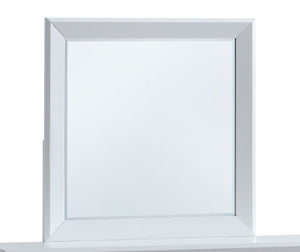 English Elm Mars White Framed Bedroom Wall Mirror with Low Distortion Glass for Clean Modern Decor B078P532716