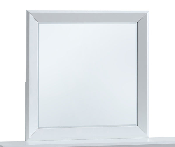 English Elm Mars White Framed Bedroom Wall Mirror with Low Distortion Glass for Clean Modern Decor B078P532716