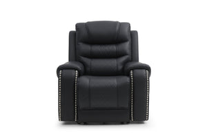 English Elm G00600-rc Faux Leather Rocker Recliner with Pub Back and Built-in Storage Pocket B078P532718