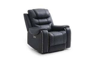English Elm G00600-rc Faux Leather Rocker Recliner with Pub Back and Built-in Storage Pocket B078P532718