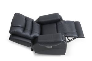 English Elm G00600-rc Faux Leather Rocker Recliner with Pub Back and Built-in Storage Pocket B078P532718