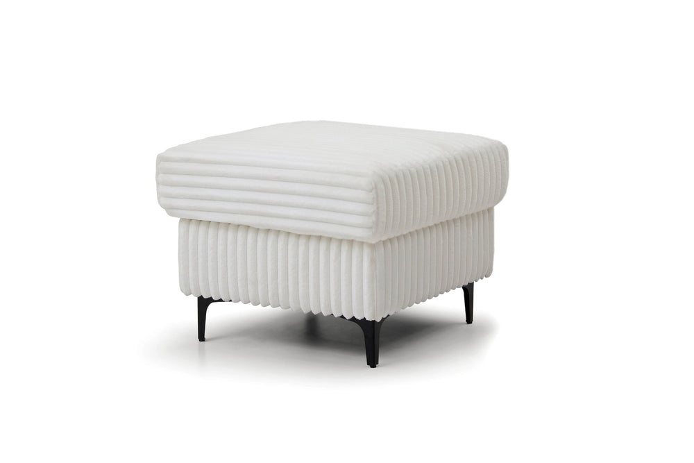 English Elm Houston Compact Upholstered Ottoman Plush Cushioned Seat for Living Room or Bedroom B078P537188