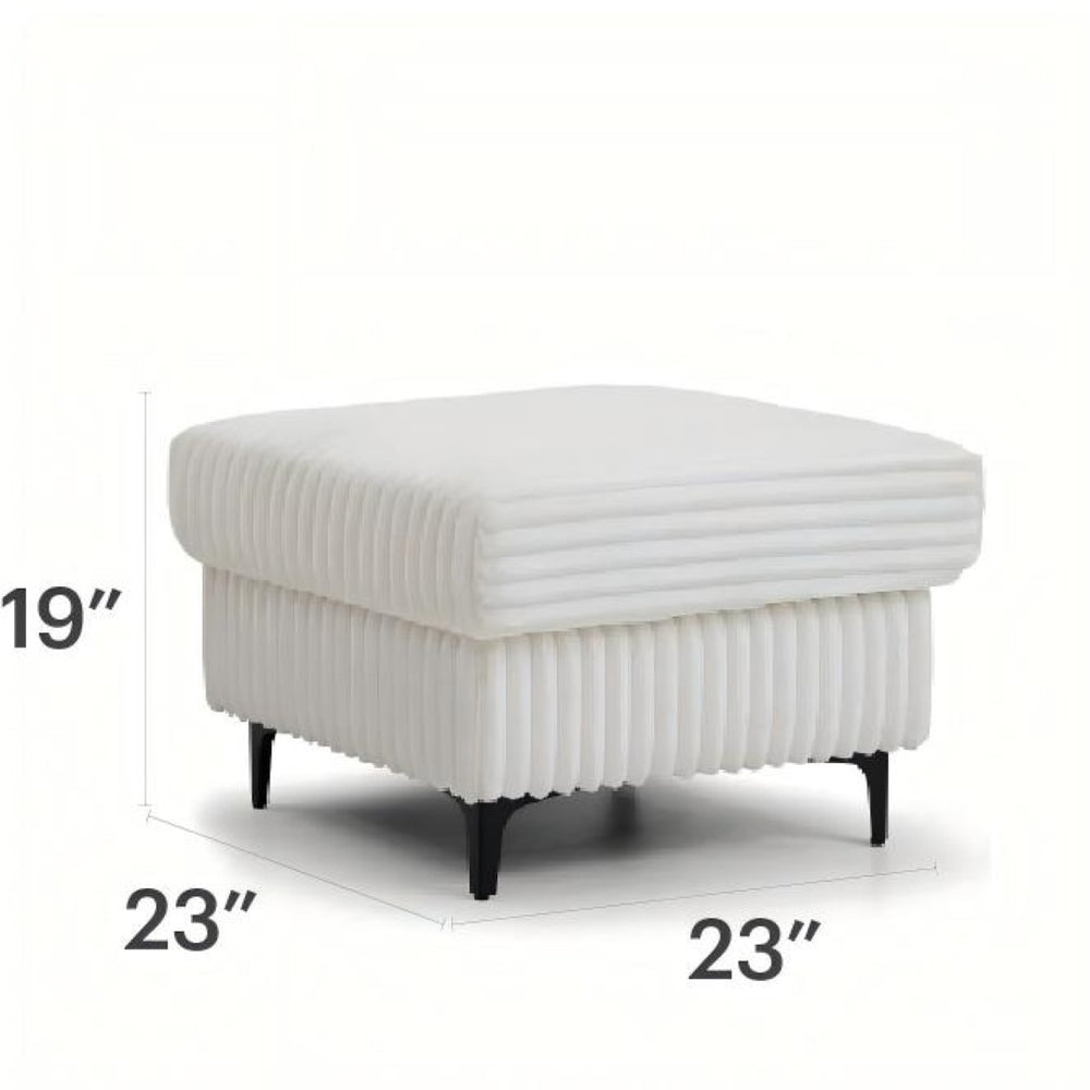 English Elm Houston Compact Upholstered Ottoman Plush Cushioned Seat for Living Room or Bedroom B078P537188