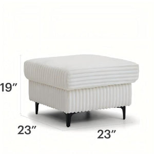 English Elm Houston Compact Upholstered Ottoman Plush Cushioned Seat for Living Room or Bedroom B078P537188