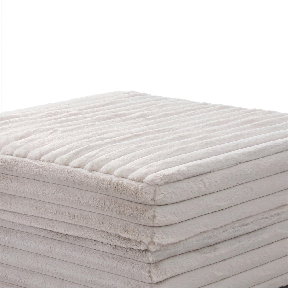 English Elm Tampa Square Cushioned Ottoman Neutral Upholstery Footrest Seating for Living Room B078P537189