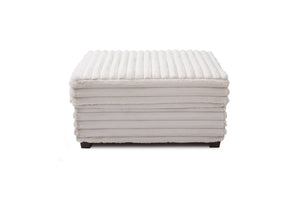 English Elm Tampa Square Cushioned Ottoman Neutral Upholstery Footrest Seating for Living Room B078P537189