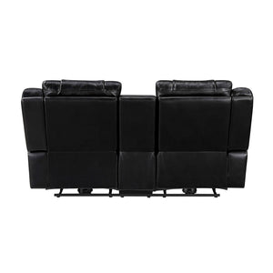 English Elm Sensa Power Reclining Loveseat with Bluetooth Speakers Led Lighting and Wireless Charging Black B078P537191