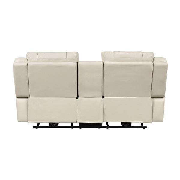 English Elm Sensa Power Reclining Loveseat with Bluetooth Speakers Led Lighting and Wireless Charging Beige B078P537194