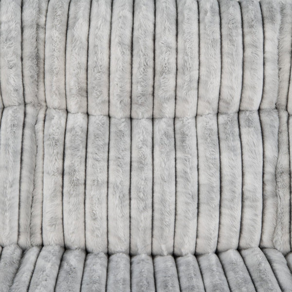 English Elm Plush Manual Reclining Loveseat Teddy Fabric Faux Leather with Led Base Lighting B078P537198