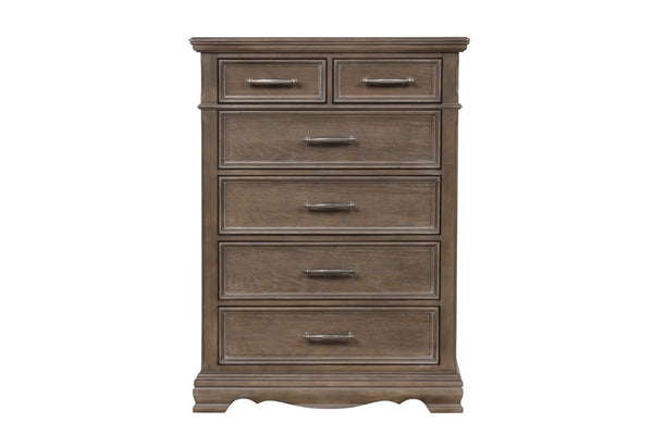 English Elm Stirling Gray Wood Veneer Traditional Dresser with Dovetail Drawers and Felt Lined Storage B078P549877