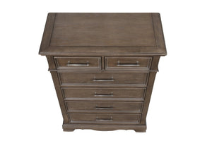 English Elm Stirling Gray Wood Veneer Traditional Dresser with Dovetail Drawers and Felt Lined Storage B078P549877