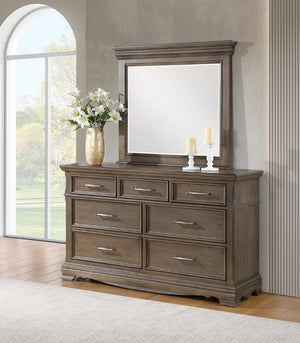 English Elm Stirling Wide Wood Dresser with Felt Lined Drawers and Dovetail Construction for Bedroom B078P549878