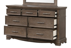 English Elm Stirling Wide Wood Dresser with Felt Lined Drawers and Dovetail Construction for Bedroom B078P549878