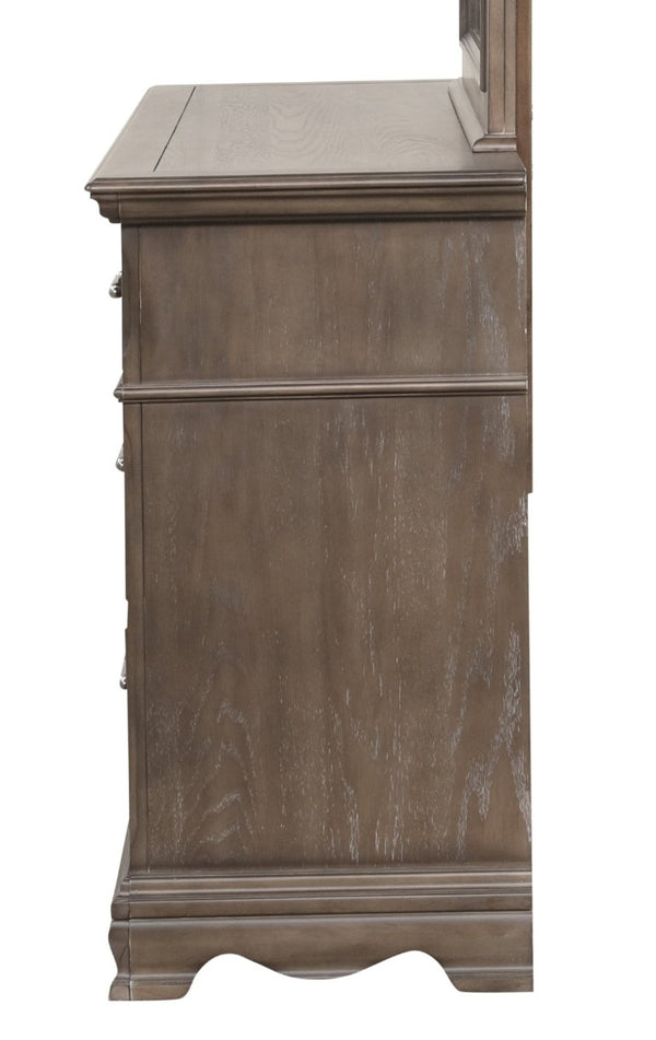 English Elm Stirling Wide Wood Dresser with Felt Lined Drawers and Dovetail Construction for Bedroom B078P549878