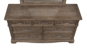 English Elm Stirling Wide Wood Dresser with Felt Lined Drawers and Dovetail Construction for Bedroom B078P549878