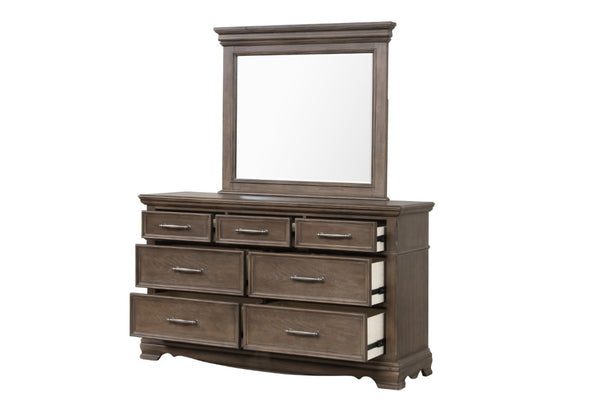 English Elm Stirling Wide Wood Dresser with Felt Lined Drawers and Dovetail Construction for Bedroom B078P549878