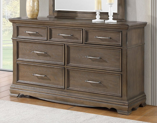 English Elm Stirling Wide Wood Dresser with Felt Lined Drawers and Dovetail Construction for Bedroom B078P549878