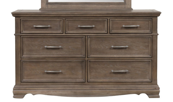 English Elm Stirling Wide Wood Dresser with Felt Lined Drawers and Dovetail Construction for Bedroom B078P549878