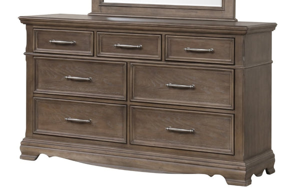 English Elm Stirling Wide Wood Dresser with Felt Lined Drawers and Dovetail Construction for Bedroom B078P549878