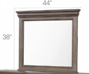 English Elm Stirling Wood Framed Dresser Mirror with Molding Detail Rich Brown Bedroom Accent B078P549879